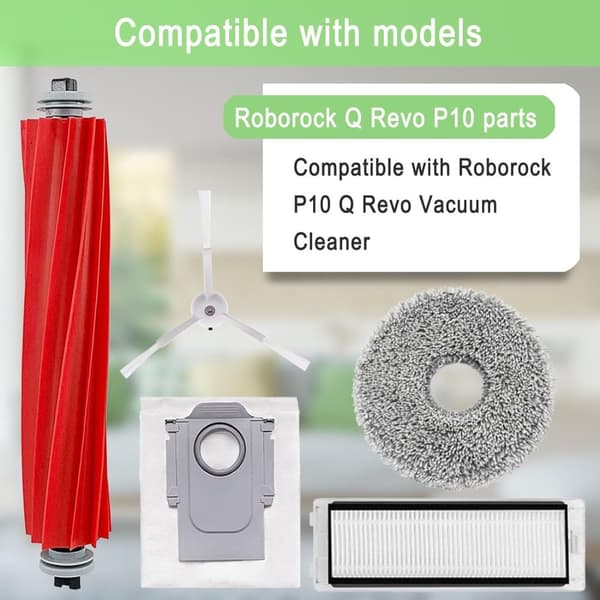 Roborock Q Revo / P10 tarvikkeet Pääharja Sivuharja Hepa Filter Mop Pölypussi A7400RR