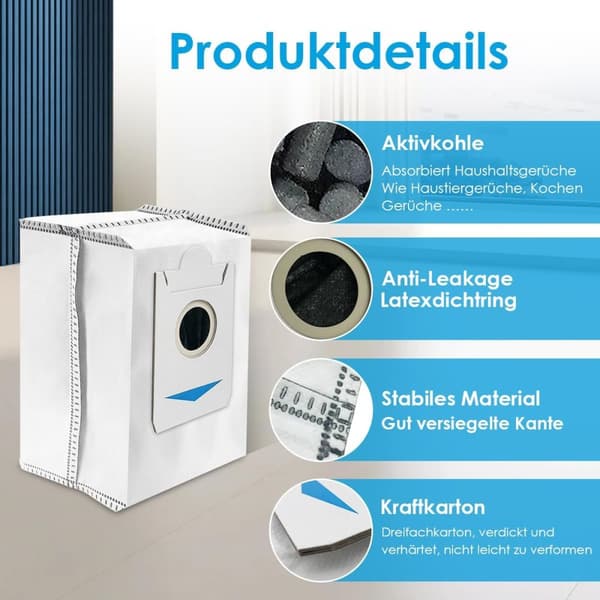 INF Dammsugarpåsar till Ecovacs Deebot X2 Omni 6-pack