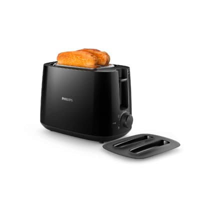 PHILIPS Daily Collection Toaster 8 settings Integrated bun warming rack Compact design