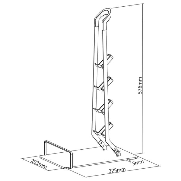 Maclean MC-905 Universal ledningsfri støvsuger & Tilbehør Gulvstativ Holder Solid Stabil