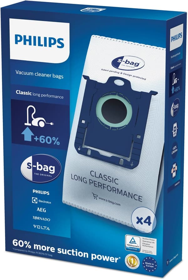 Philips s-bag 4 x støvsugerposer Støvsugerposer
