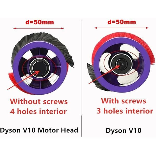 Ersättningsborste - Dyson - V10 - 3 stift - Bredd 50 mm - Dammsugartillbehör