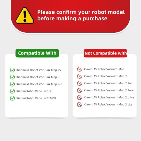 INF Tilbehør Xiaomi Mi Robot Vacuum-Mop 2S/Pro/STYJ02YM 10 deler