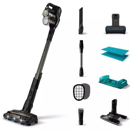 Philips | Vacuum cleaner | XC8349/01Aqua Plus | Cordless operating | Handstick | - W | 25 V | Operating time (max) 80 min | Black | Warranty 24 month Sort