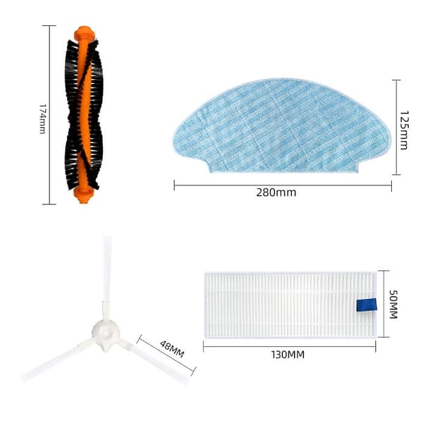 INF Tilbehør til Tefal Rowent Explorer 20/40/RG6825/isweep X3 Robotstøvsuger