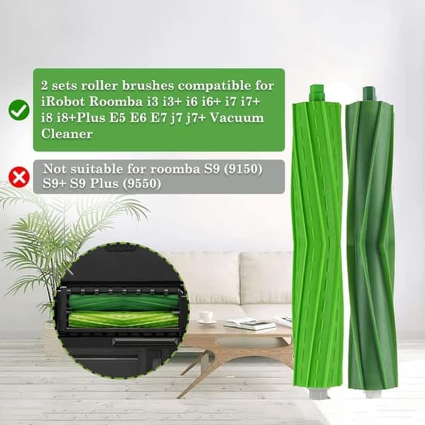 INF Hovedbørste / gummibørste til iRobot Roomba i7 i7+ E5 E6 i6 serien