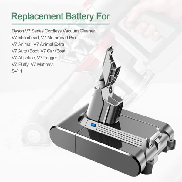 Batteri - Kompatibel V7 - 6000mAh - 21.6V - 2 Filter Inkluderat - Li-ion