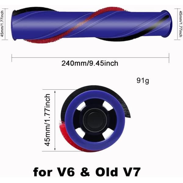 Rengöringsborste - Dyson - V7 V6 - Diameter 45 mm - Kompatibel med dammsugare - Blandat
