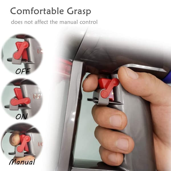 INF På/Av-knapp Kontrollklämma 2-pack kompatibel med Dyson V15/V10/V11