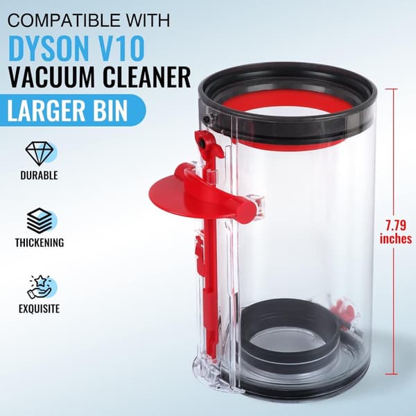 INF Ersättande genomskinlig behållare för Dyson V10 dammsugare 0