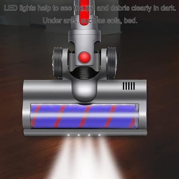 Turbo Electric Motorized Rotating Brush kompatibel för Dyson V7 V8 V10 V11 V12 V15 Soft Roller för parkett, kakel och LED