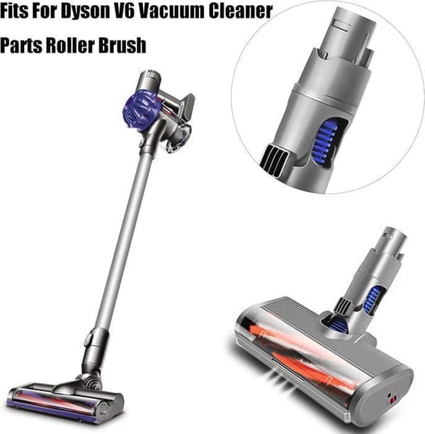 Turbo elektrisk motoriserad roterande borste för Dyson V7 V8 V10 V11 V15 - CALDION - Borste med LED-ljus