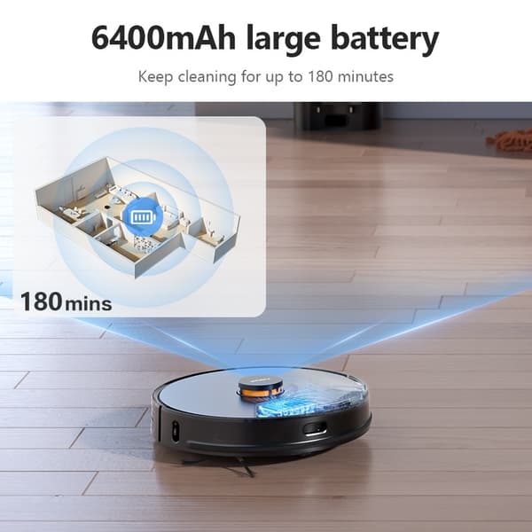 Robotstøvsuger, 4500Pa sugestyrke, 6400mAh batteri, LiDAR-navigation,L11 PRO MAX, EU