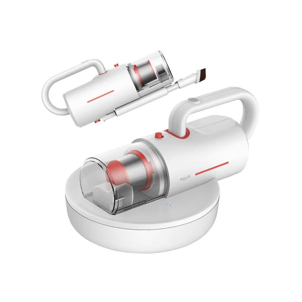 Deerma CM1300 kvalsterdammsugare med UV-lampa och kraftfull sugkraft Röd, Vit