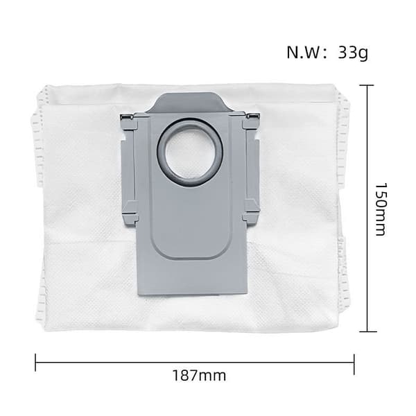 INF 2 Pakke Støvpose Hvit Roborock G10S/G10S Pro/T8/Q7