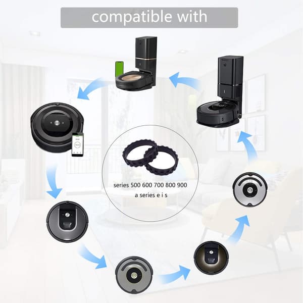 INF Støvsuger forhjul 4-pak til iRobot Roomba 610/620/630/650/660