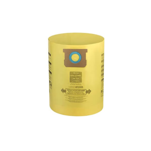 INF Dammsugare för Shop-Vac-dammsugare, gul (6-pack) 10-14 gallons