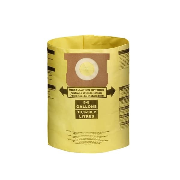 INF Støvposer til Shop-Vac-støvsugere, gule (6-pack) 5-8 gallons