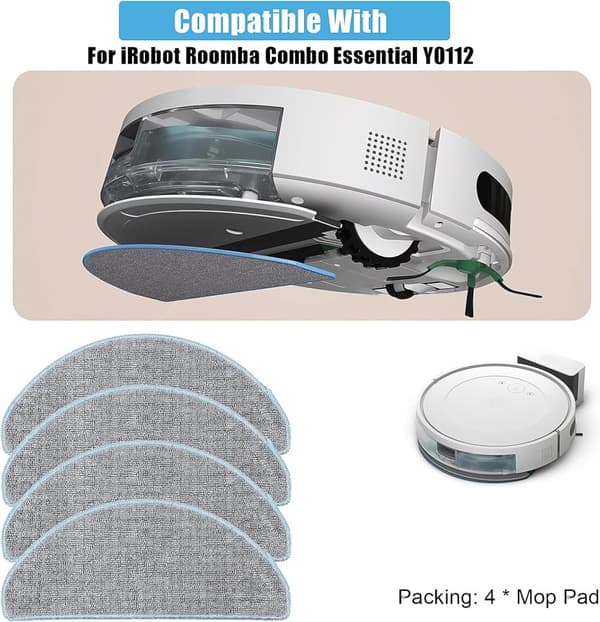 INF Erstatningsmoppeputer for iRobot Roomba Combo Essential Y0112