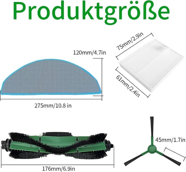 INF Sett med reservedeler til iRobot Roomba Combo Essential Y0112 0