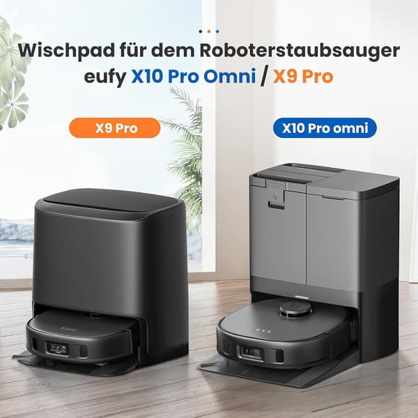 INF Erstatningsmoppekludsæt til Eufy X10 Pro Omni/X9 Pro Robotstøvsugere 0