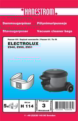 Dammsugarpåsar ELECTROLUX Z940, Z950