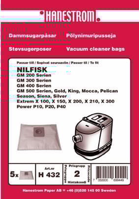 Dammsugarpåsar NILFISK GM 200 - GM 500