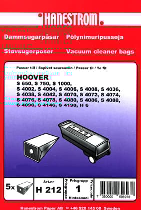 Dammsugarpåsar HOOVER S 4002, S 4004