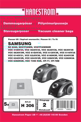Dammsugarpåsar SAMSUNG VCC 6240