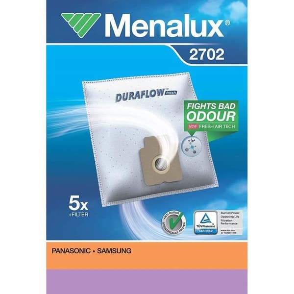 Menalux 2702 Duraflow 5 dammsugarpåsar - 9001961441