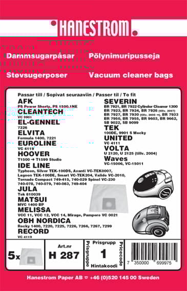 Dammsugarpåsar IDE LINE TYPHOON,MELISSA VCC12
