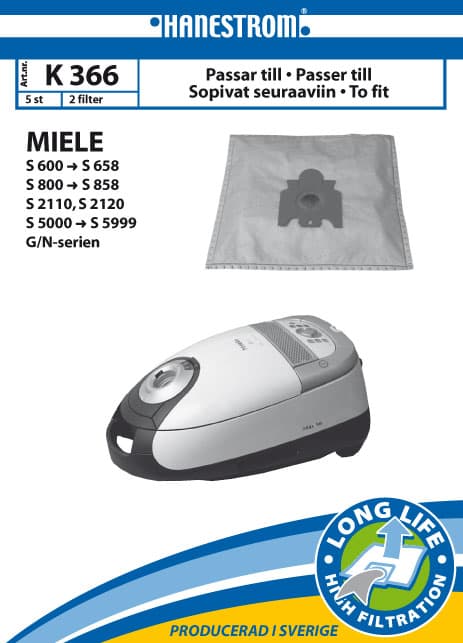 Vacuum cleaner bags K366