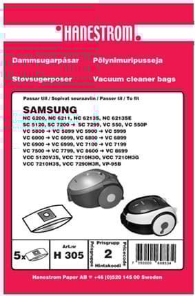 Dammsugarpåsar SAMSUNG VCC 7210H3O