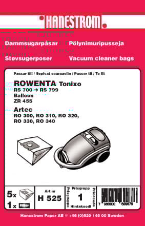 Dammsugarpåsar ROWENTA TONIXO