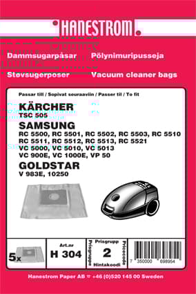 Dammsugarpåsar KÄRCHER TSC 505