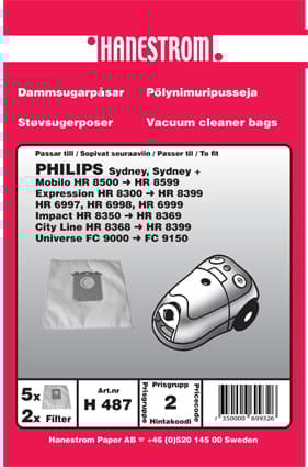Dammsugarpåsar PHILIPS SYDNEY, MOBILO