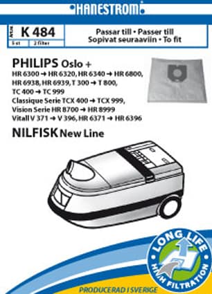Vacuum cleaner bags K484