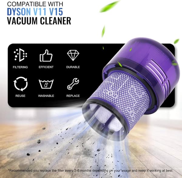 INF Dyson V11:n pölysäiliön ja suodattimen vaihto