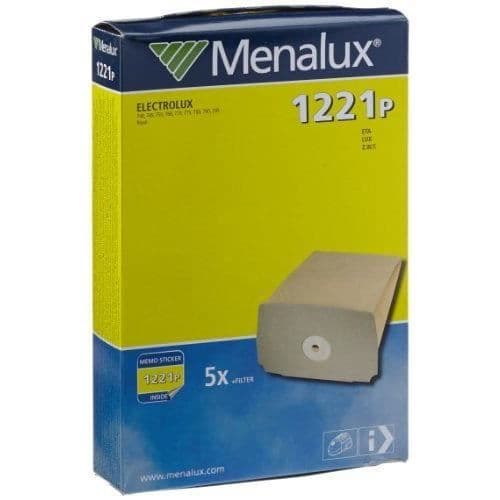 Menalux 1221 P Set med 5 papperspåsar för Electrolux 750 och Royal dammsugare (tysk import)