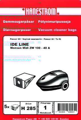 Dammsugarpåsar IDE LINE MONSUN MIDI ZW100-40