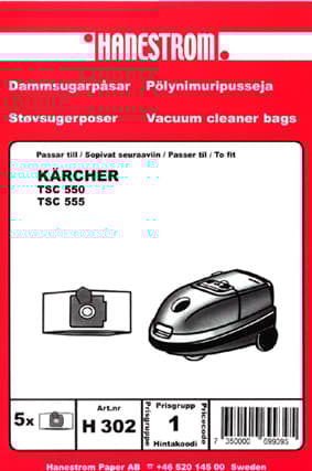 Dammsugarpåsar KÄRCHER TSC 550, TSC 555