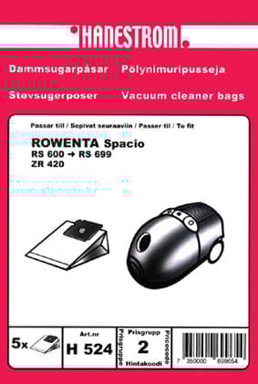 Dammsugarpåsar ROWENTA SPACIO ZR 420