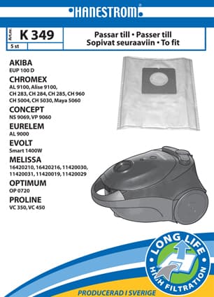 Vacuum cleaner bags K349
