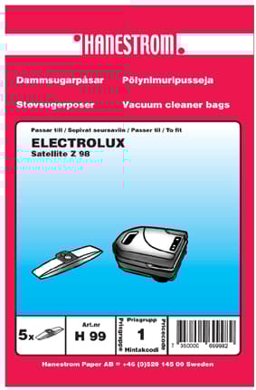 Dammsugarpåsar ELECTROLUX SATELLITE Z 98