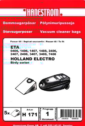 Dammsugarpåsar ETA 1406, 1407