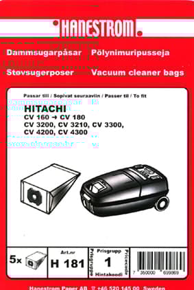 Dammsugarpåsar HITACHI CV 160-180
