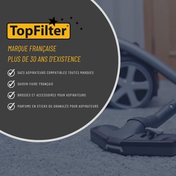 Set med 4 Dirt Devil Samsung TopFilter Premium vakuumpåsar ref. 64807