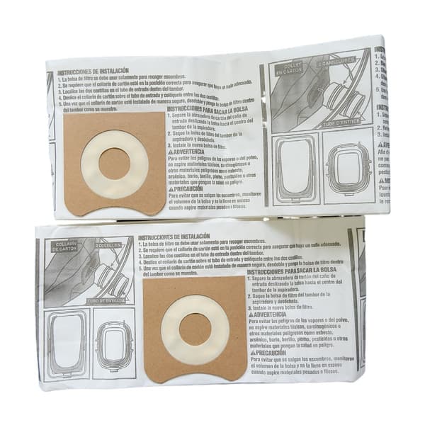 INF 10-pack ersättningsdammpåsar för Ridgid VF3501 grovdammsugare - vita