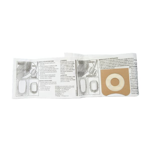 INF 10-pack ersättningsdammpåsar för Ridgid VF3501 grovdammsugare - vita