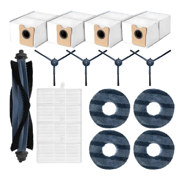 INF Tilbehørspakke for Eufy Omni C20 robotstøvsuger - hovedbørste, filter, moppkluter, sidebørster, støvposer - komplett rengjøringssett